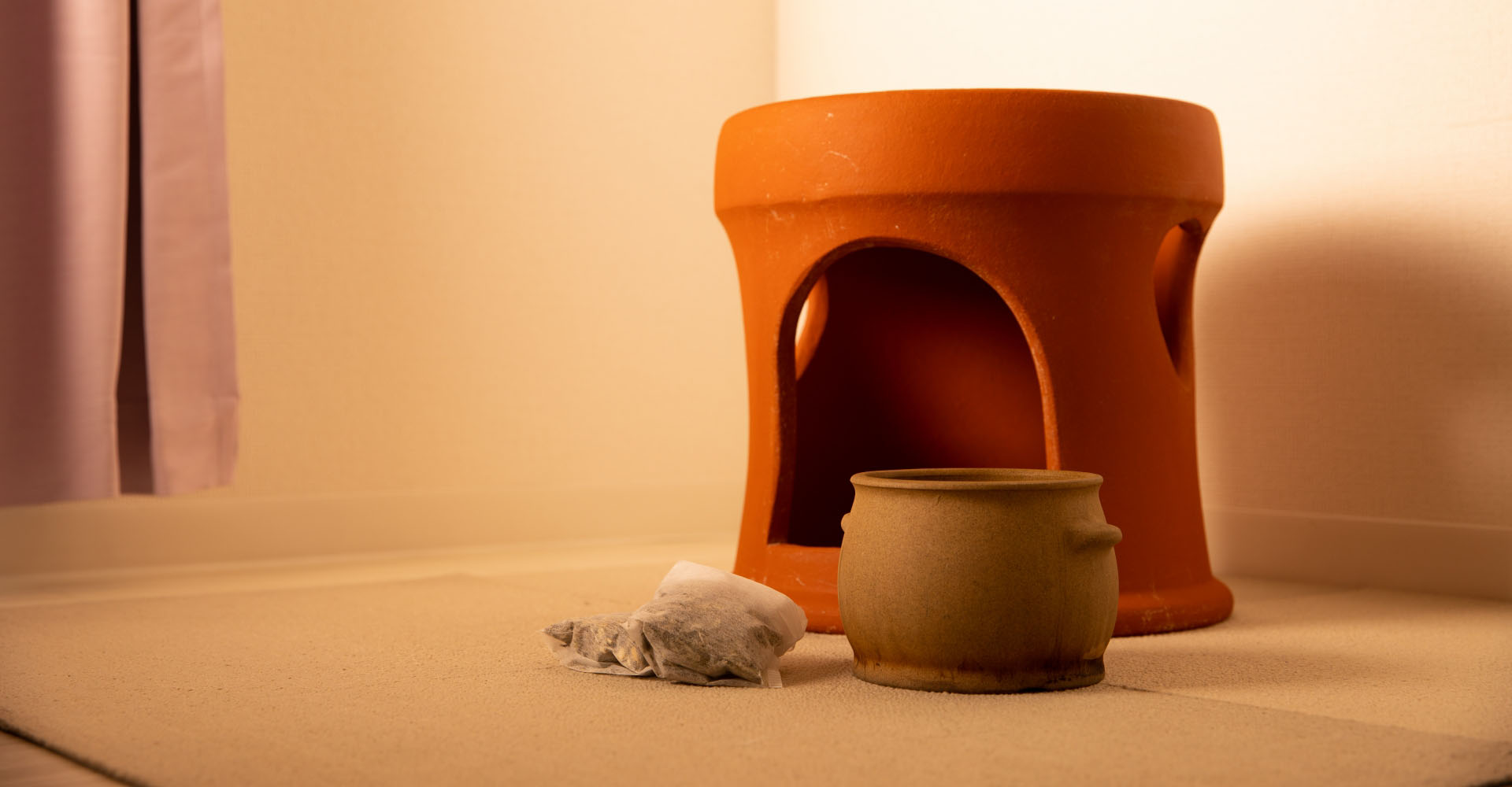 黄土よもぎ蒸しの写真